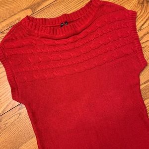 Red long sweater